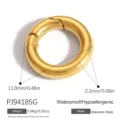 Goldener Federring-Verschluss aus Edelstahl 11,8 mm wasserdicht Schmuckverbinder Zubehörteil. - Runder Federverschluss (PJ94185G) / Gold