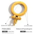 Goldener Edelstahl-Rundverschluss für DIY-Schmuck, 19,8 mm wasserdichter Verbinder - Runder Federverschluss (PJ94186G) / Gold