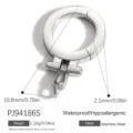 Wasserdichter runder Edelstahl-Drehverschluss für DIY-Schmuck und Bikini-Accessoires - Silberner Hummerverschluss (PJ94186S) / Silber