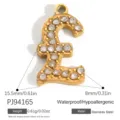 Gold plated stainless steel pound sign charm with clear rhinestones for DIY jewelry - Rhinestone Pound Sign (PJ94165) / 15.5x8mm