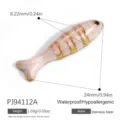 Pink enamel fish pendant in gold-plated stainless steel for DIY jewelry - Pink Pearl Luster Fish Style (PJ94112A)
