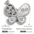 Wasserdichter Schmetterling Edelstahl Anhänger für DIY Halskette Schmuckherstellung - Schmetterling D (PJ93984SA)