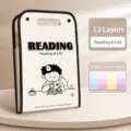 13 Layers Vertical Accordion Folder Test Paper Organizer Student Filing Bag Document Storage - Reading and Life