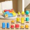 Mathematik 3D Geometrische Formen Lernspielzeug Set mit transparenter Box für Kinder. - 28 STK
