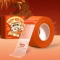 Orange mesh cloth tape for Spring Festival couplets, high viscosity, trace-less, 3cm x 10m. - Boxed Width 3cm Length 10m