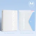 Truecolor A4 ντοσιέ με κρίκους και σετ διαφανείς θήκες για αποθήκευση εγγράφων. - Συνδετήρας + 4 Χρωματιστές Τσέπες / Διαυγές Λευκό