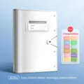Grand classeur de rangement pour copies A3, organisateur de documents blanc avec bande élastique. - Paquet de 60 Pages / Blanc