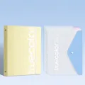 Truecolor A4 Ringordner und Klarsichthüllen Set in Eisgelb für Dokumentenorganisation. - Ordner + 4 Farbige Datei-Taschen / Transluzentes Gelb