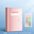 Organisateur de papier test A3 grande capacité dossier accordéon pochette rose élève - Paquet de 60 Pages / Rose