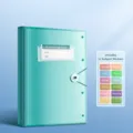 Classeur de rangement pour copies A3, grand étui de documents en plastique transparent - Paquet de 60 Pages / Vert
