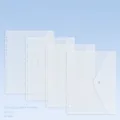 Transparenter A4 Ringbuch Dokumentenordner, Klarsichthülle Dokumententasche 4 Stk - 4 Transparente Datei-Taschen / Klarweiß
