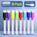 8er Set Whiteboard-Marker mit Radierer-Kappe und gratis Keramikloeffel inklusive. - 8-Farben 8-Stück Set Mit Keramiklöffel / 8 Stück/Packung / bunt