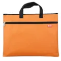 Oranger Dokumentenbeutel aus Leinen Aktenkoffer Handtasche für Büro und Schülermaterial. - Orange