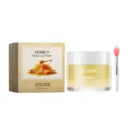 JAYSUING Miel Sommeil Masque à Lèvres Set avec Pinceau Soin Hydratant des Lèvres 20g - Miel