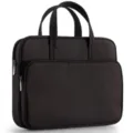 Wasserdichte Business Laptoptasche Aktentasche Handtasche für Damen Herren, großes Fach. - Minimalistisch Schwarz
