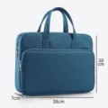 Blue laptop document handbag multi-layer large capacity briefcase business student bag variant - Lake Blue