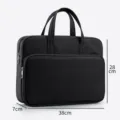 Schwarze Business Dokumenten Handtasche Grosse Kapazitat Aktentasche Mehrschichtige Tasche - Elegantes Schwarz