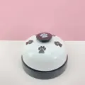 Metal pet training bell with cute paw print pattern, ideal for dogs, cats, games and service. - Cat Paw White