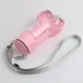 Bouteille d'eau portable rose pour animal de compagnie avec sangle grise pour chien. - Gourde Portable Os / Rose