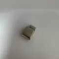 Close-up view of a brushed stainless steel magnetic clasp connector for jewelry making - Steel Color Square Matte