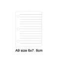 A9 recharge de carnet papier ligné mini à 3 trous, insert de journal intime compact 6x7.8cm - A9 Carnet Ligné