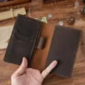 Cubierta de cuaderno de cuero genuino vintage diario de viaje agenda organizador hecho a mano - Fundas de Cuero Café