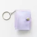 Mini porte-clés album photo avec couverture pailletée violette, mignon pendentif de poche. - Paillettes violettes 2 pouces