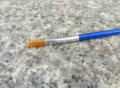Blue handle flat paintbrush for kids painting, art, and DIY craft design projects. - 16.5cm / Brush