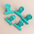 Muntgroene metalen binder clips, schattige kantoor paperclips, kleine briefpapier set. - Groen