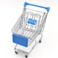 Mini shopping cart desktop organizer metal grocery cart utility cart storage basket blue - Sky Blue