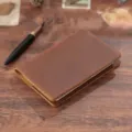 Cuaderno de Viaje de Cuero Marron Vintage Diario Hecho a Mano para la Escritura - Marrón