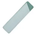Étui de stylo plume en cuir bleu clair élégant avec coutures blanches pour le bureau. - Cuir ciré givré vert herbe / 1 Pièce/Paquet