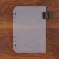 Transparante mat ringband scheidingswand met lederen penhouder voor planner organisator - A5 / Plantaardig Gelooid Leer Koffie