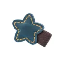 Segnalibro magnetico in pelle stella blu portapenne, accessorio per agenda in vera pelle. - Bluastro Crazy Horse