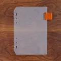 Transparante gematteerde ringband scheidingswand met lederen penlus voor A5 A6 A7 planners - A5 / Plantaardig Gelooid Leer Geelbruin