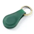 Green leather magnetic clip portable multi-functional storage holder keychain accessory - Crazy Horse Dark Green