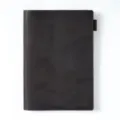 Dunkelbrauner Echter Leder Planer Schutzhülle A5 A6 Notizbuch Abdeckung mit Stifthalter - A5 / 88 Blatt Liniertes Papier / Dunkelbraun