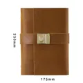 Carnet en cuir veritable vintage avec cadenas a code, journal retro A5 pour croquis. - Recharges lignées 96 feuilles / A5 cuir Crazy Horse marron (230x175mm)