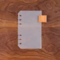 Doorzichtig mat PP notebook scheidingsblad met bruine lederen penlus accessoire voor planners. - A6 / Plantaardig Gelooid Leer Abrikoos
