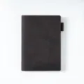 Dunkelbraune Leder Notizbuchhülle A5 A6 Planer Schutzhülle Tagebuch Cover mit Stiftschlaufe - A6 / Nur Einband Ohne Innenseiten / Dunkelbraun