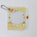 Transparent PVC badge storage bag cute candy pattern kawaii itabag display charm holder. - Yellow