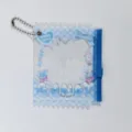 PVC candy badge holder ita bag keychain transparent card protector cute cartoon storage pouch - Blue