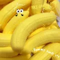 Juguete antiestrés de plátano de rebote lento, juguete súper suave con textura de fruta realista. - Plátano