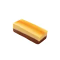 Juguete squishy barra de queso de rebote lento, artículo de descompresión antiestrés suave. - Palitos de queso con base marrón
