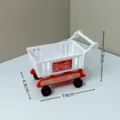 Mini carrito de compras juguete simulación supermercado carrito accesorios de juego - Blanco