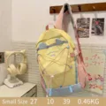 Kleiner pastellfarbener Schulrucksack für Schüler, Maße 27x10x39cm, Gewicht 0.46kg. - S / Einzelne Tasche / Gelb
