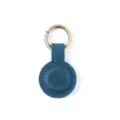 Portachiavi in pelle blu compatibile con tracker, vera pelle bovina con clip ad anello. - Bluastro Crazy Horse