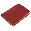 Rotes Crazy Horse Leder A4 Ringbuch Notizbuch Vintage dickes Skizzenbuch Tagebuch Geschenk. - 100 Blatt Linierte Dowling Papier / Weinrotes Crazy Horse