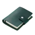Mini cuaderno A8 de cuero verde agenda de bolsillo portátil libreta de notas diario - Verde Oscuro Crazy Horse