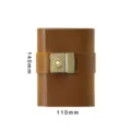 Handmade vintage brown leather A7 journal notebook with metal combination lock and 140x110mm size. - Ruled Refills 96 Sheets / A7 Crazy Horse Brown 140x110mm